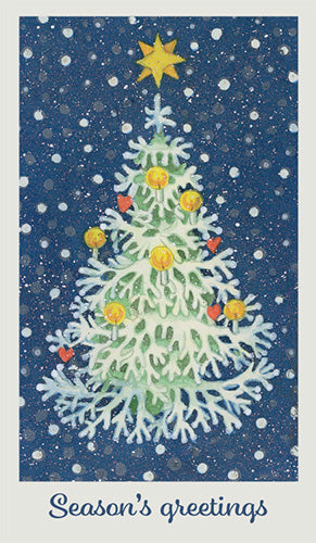 2-osainen joulukortti, englanninkielinen