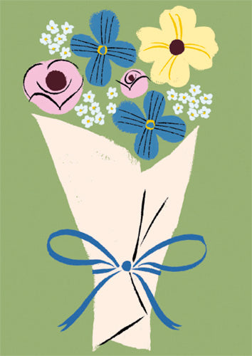 Mirva Malmgreen piirretty kukkakimppu