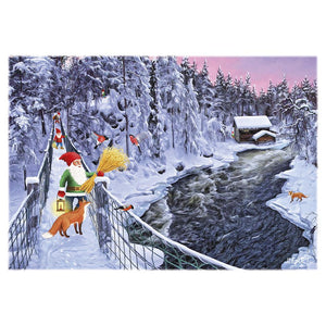 1-osainen joulukortti Kuusamo Ileart