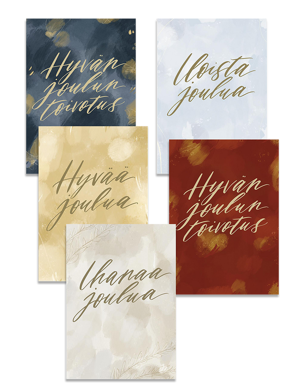 Joulukorttilajitelma, 5kpl/pss, Riika Tuohilampi